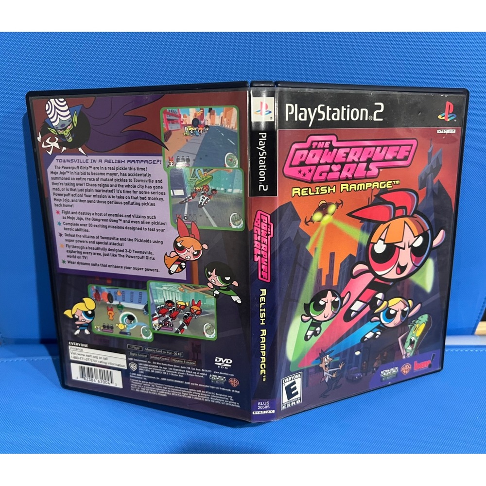 The Powerpuff Girls Relish Rampage Sony PlayStation 2 PS2 Game SLUS-20585 CIB